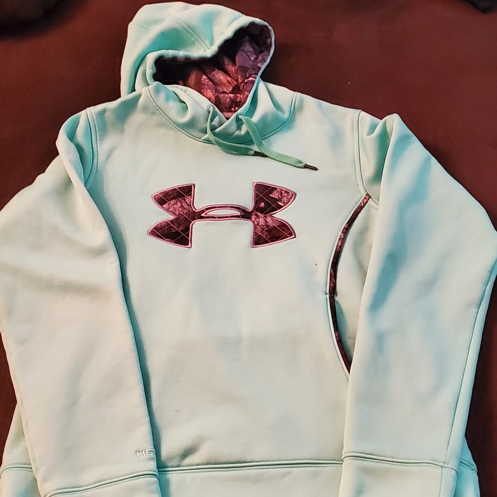 Mint green under Armour hoodie